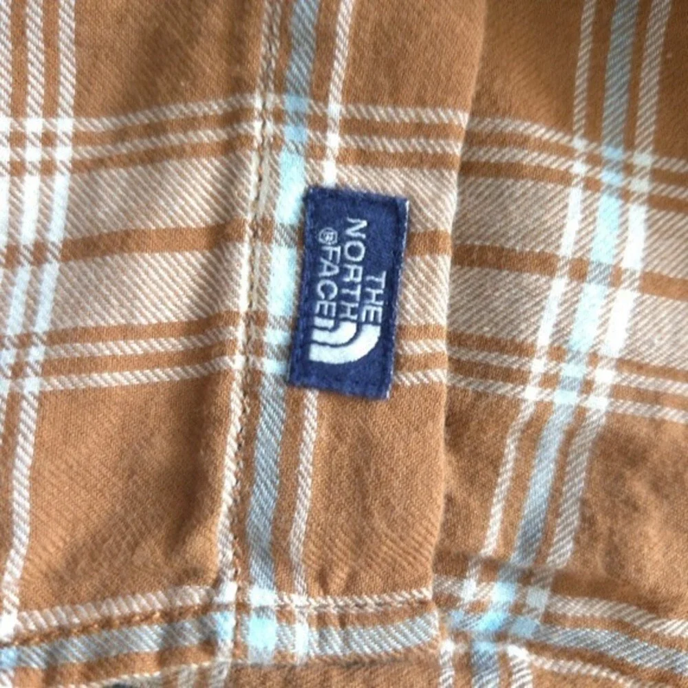 The‎ North Face Men's Tan Brown Plaid Button-Down Short-Sleeve Shirt- Small, S